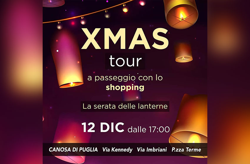  Xmas Tour , passeggiata sui marciapiedi nella sera delle lanterne